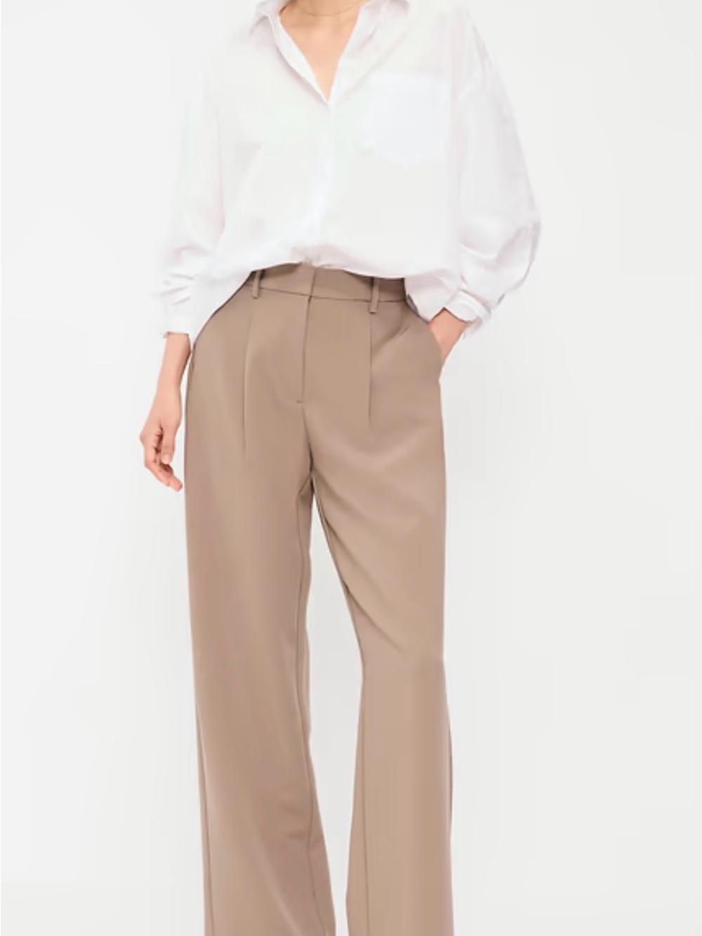 Old Navy Extra High-Waisted Taylor Wide-Leg Trouser Pants 00 Heather Pink